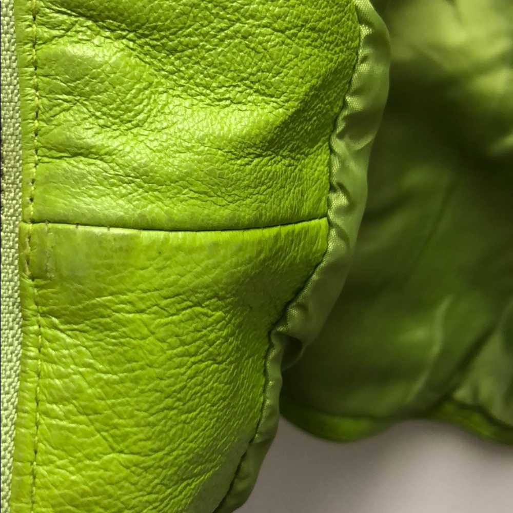 Shape FX green leather jacket, size 16 - Picture 6 of 7